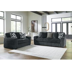 Midnight Madness Gunmetal Living Room Set