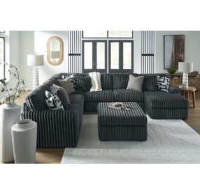 Midnight Madness Gunmetal 5 Piece Chaise Sectional