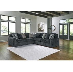 Midnight Madness Gunmetal 5 Piece Sectional