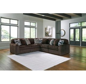 Midnight Madness Chocolate 5 Piece Modular Sectional