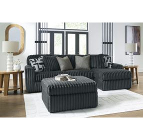 Midnight Madness Gunmetal 3 Piece Sectional with Chaise