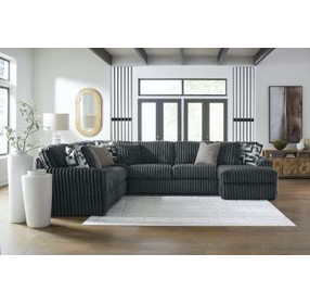 Midnight Madness Gunmetal 4 Piece Chaise Sectional