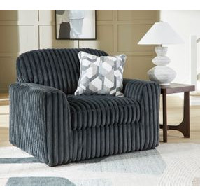 Midnight Madness Gunmetal Oversized Chair