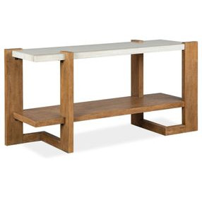 Goldmere Honey Wheat Rectangular Granite Top Sofa Table