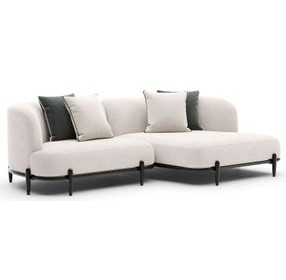 Madera Oatmeal 2 Piece Modular RAF Chaise Sectional with Pillows