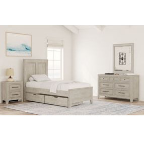 Carlson Washed Linen 2 Drawer Nightstand