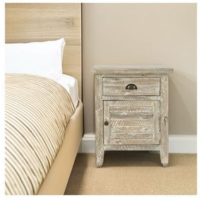 Artisans Craft Washed Grey Accent Table