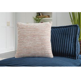 Nashlin White and Red Accent Pillow