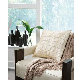 Kydner Beige Accent Pillow