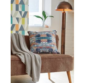 Kennick Blue and White Accent Pillow
