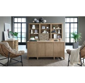 Reese Ardent Iron Leather Upholstered Executive Chair with Nailhead Trim and Casters