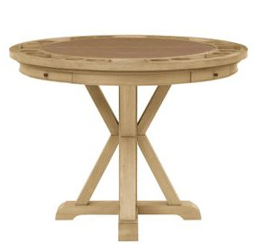 Rylie Natural Round Game Top Counter Height Dining Room Set