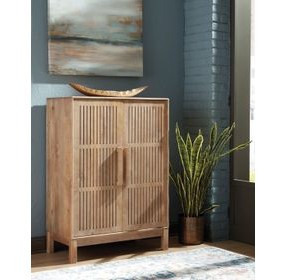 Pellamour Natural Brown 2 Door Bar Cabinet