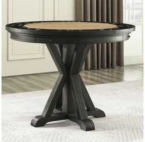 Rylie Black 48" Round Counter Height Dining Table