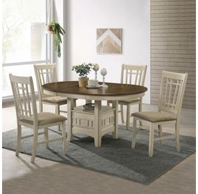 Mission Casuals Brown Upholstered Lattice Chair