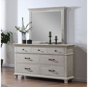 Silver Sands Gray Rectangular Mirror