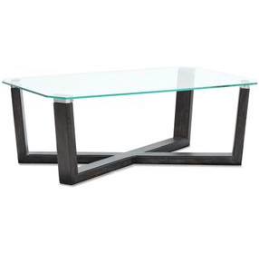 Wexler Black Truffle Rectangular Glass Top Occassional Table Set