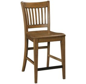 Kafe Latte Performance Fabric Rake Back Counter Height Dining Chair