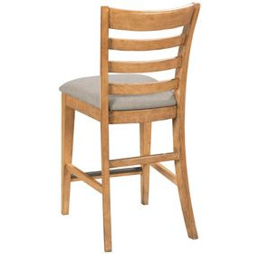 Kafe Cappuccino Performance Fabric Ladder Back Counter Height Stool