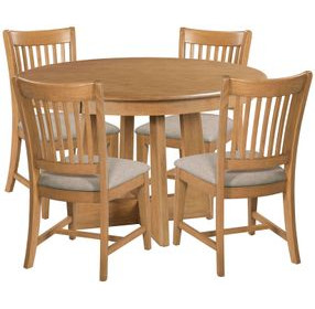 Kafe Cappuccino 54" Round Pedestal Dining Room Set