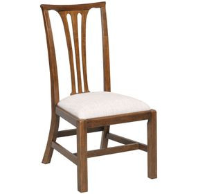 Fitts Heritage Maple and Cream Upholstered Side Chair