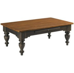 Kitridge Bridgetown Black and Heritage Maple Rectangular Occasional Table Set