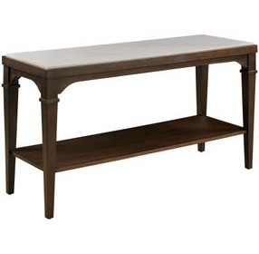 Giselle Sable And Nickel Faux Stone Top Console Table