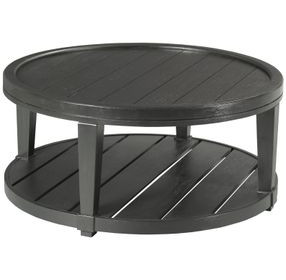Oliver Hamilton Ebony Round Coffee Table with Casters