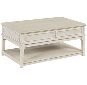Serra Hamilton Classic White Rectangular Lift Top Occasional Table Set