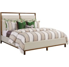 Abode Medium Stain Upholstered Panel Bedroom Set