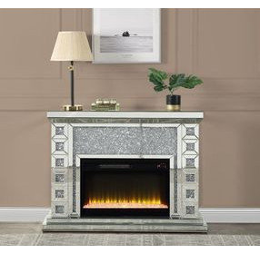 Noralie Silver and Gray 47" Fireplace