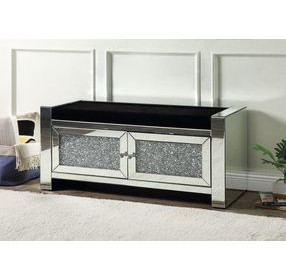 Noralie Black Upholstered Accent Storage Bench