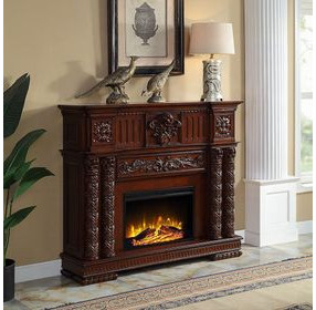 Vendome Cherry Rectangular Electric Fireplace