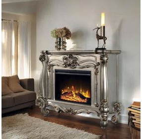 Versailles Antique Platinum Rectangular Electric Fireplace