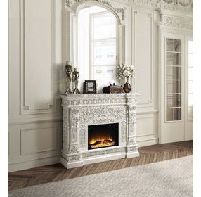 Vanaheim Antique White Rectangular Electric Fireplace