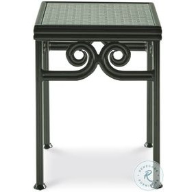 Augustine Tempered Glass And Litchfield Green Square Side Table