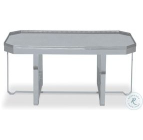 Truly Glass And Polished Nickel Gallery Tray Coffee Table