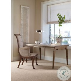 Terri Melrose Leather And Brown Desk