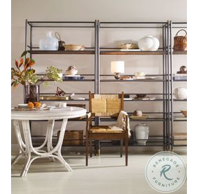 Tom Tom Glass And Rustic Black Etagere