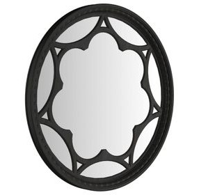 Atrium Black Round Wall Mirror