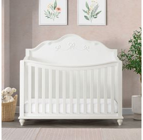 Annie White Convertible Crib with Guardrails