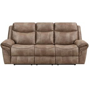 Nashville Brown 88" Manual Reclining Living Room Set