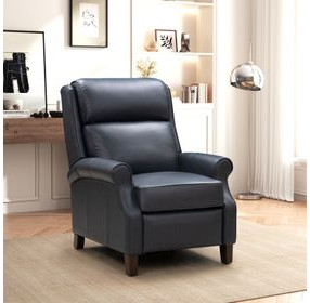 Amber Santa Fe Ocean Leather Dual Power Recliner with Power Headrest and USB Charging