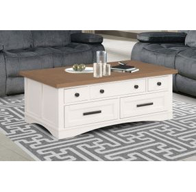 Americana Modern Cotton Cocktail Table With Lift Top