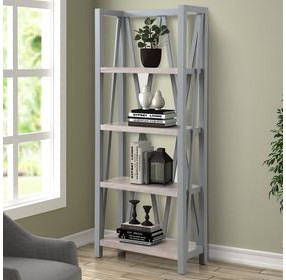 Americana Modern Dove Etagere Bookcase