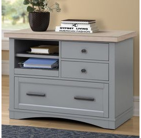 Nantucket Dove Functional File Cabinet With Power Center