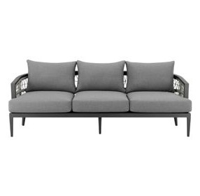 Zella Earl Gray Outdoor 35" Patio Sofa