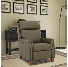 Anaheim Oasis Olive Leather Power Recliner wirh Power Headrest and Power Lumbar