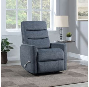 Takami Blue Swivel Recliner