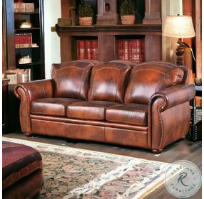 Ardentia Marco Leather 89" Sofa with Nailhead Trim